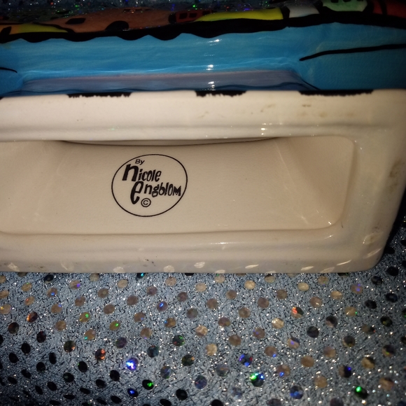 PHENOMENAL NICOLE ENGBLOM CERAMIC MENORAH OR CANDLELABRA - Picture 9 of 13